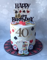 poker theme cake